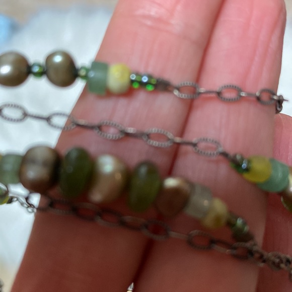 Silpada Retired Jade And Pearl Multi-strand Necklace - Picture 4 of 4